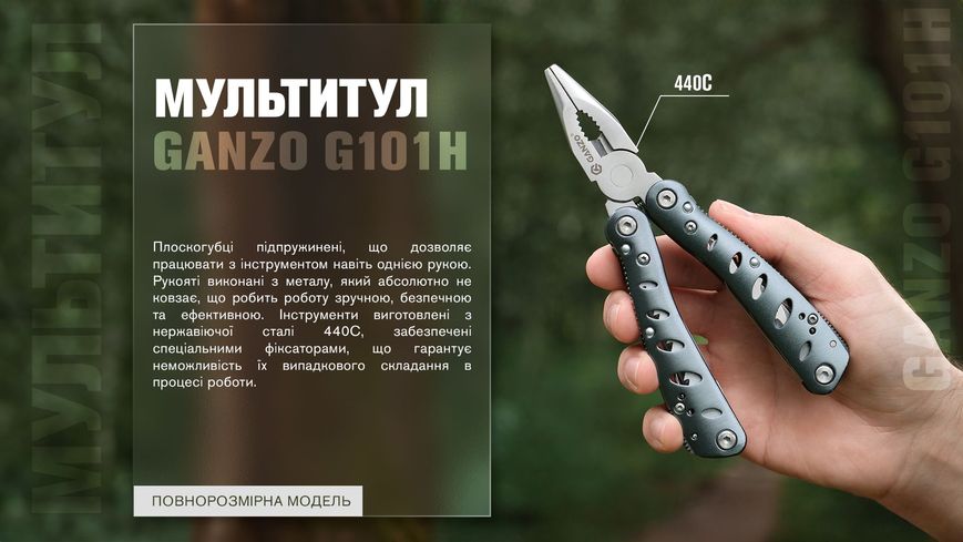 Мультитул Ganzo Multi Tool (G101-H) G205 G101-H фото