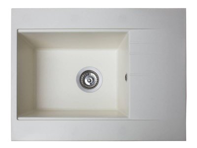 Кухонна мийка Miraggio BODRUM 650 white (0000012) Штучний камінь - Врізна - Білий 0000012 фото