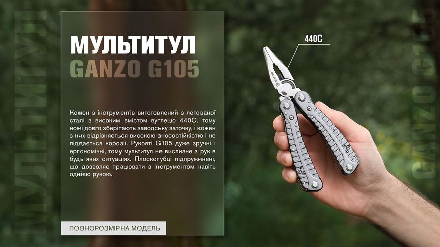 Мультитул Ganzo Multi Tool (G105) G3130 G105 фото