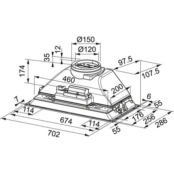 Кухонная вытяжка Franke Inca Smart FBI 705 XS HCS (305.0599.510) нерж. сталь полированная встроенная полностью, 70 см 305.0599.510 фото