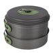 Набір посуду Bo-Camp Explorer 4 Pieces Hard Anodized Grey/Green (2200244) DAS301407 фото 3