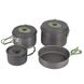 Набір посуду Bo-Camp Explorer 4 Pieces Hard Anodized Grey/Green (2200244) DAS301407 фото 1