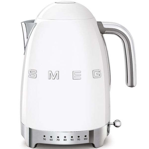 Чайник электрический Smeg (KLF04WHEU) Retro Style 50's - с регулятором температуры - 1,7л - белый KLF04WHEU фото