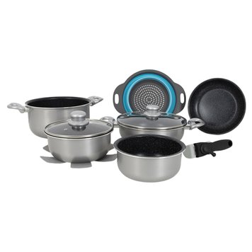 Набір посуду Gimex Cookware Set induction 9 предметів Silver (6977226) DAS302023 фото