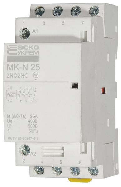 Модульний контактор MK-N 4P 25A 2NO2NC 220V, A0040030030 A0040030030 фото
