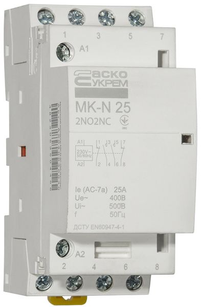 Модульний контактор MK-N 4P 25A 2NO2NC 220V, A0040030030 A0040030030 фото