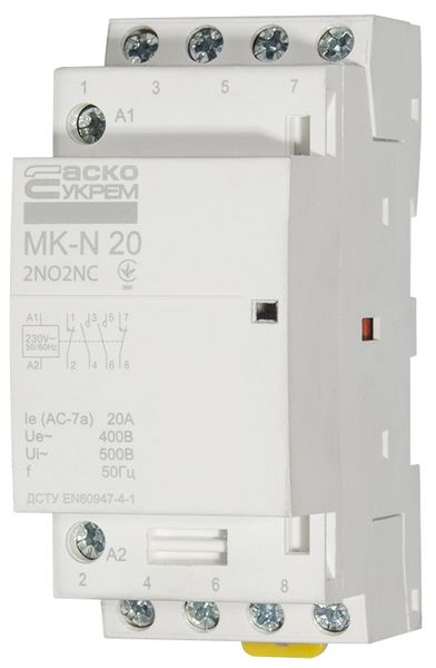 Модульний контактор MK-N 4P 20A 2NO2NC 220V, A0040030029 A0040030029 фото