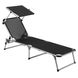 Кровать раскладная Bo-Camp Sun Lounger With Sunscreen 5 Positions Black (1304460) DAS301465 фото 1