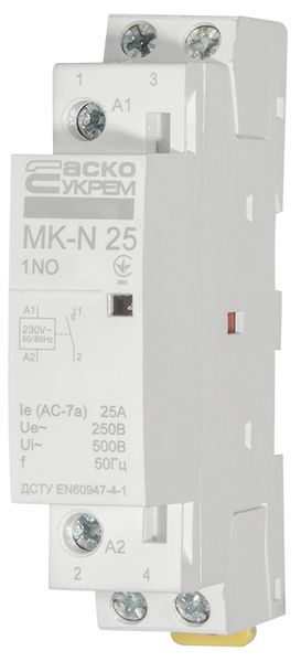 Модульний контактор MK-N 1P 25A 1NO 220V, A0040030022 A0040030022 фото