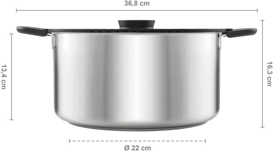 Кастрюля Fiskars Functional Form Casserole 7л (1026579) 1026579 фото