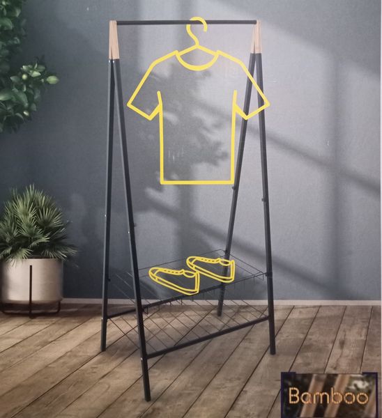 Стойка для одежды Casa Si Garment Rack Bamboo Black (CS92308W04) DAS302434 фото