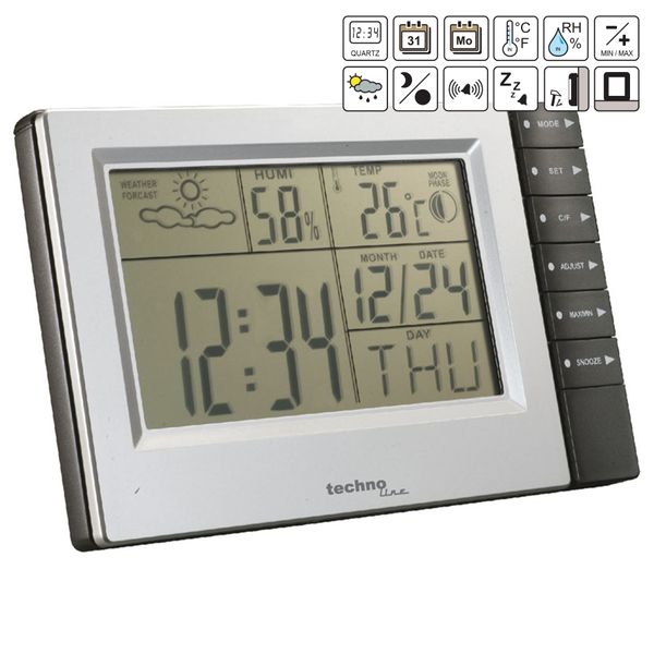 Метеостанция Technoline WS9121 Silver/Grey (WS9121) DAS301187 фото