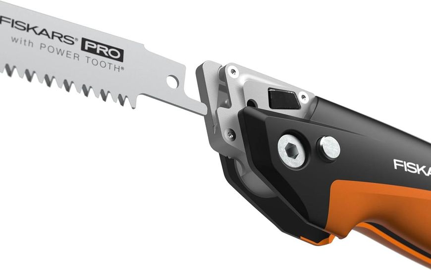 Пила универсальная складная 2 полотна (металл, дерево) Fiskars Pro PowerTooth 15 см 13/24 TPI (1062934) 1062934 фото