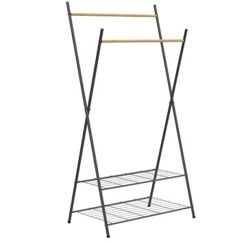 Стійка для одягу Casa Si Garment Rack Bamboo Black (CS92309W04) DAS302433 фото