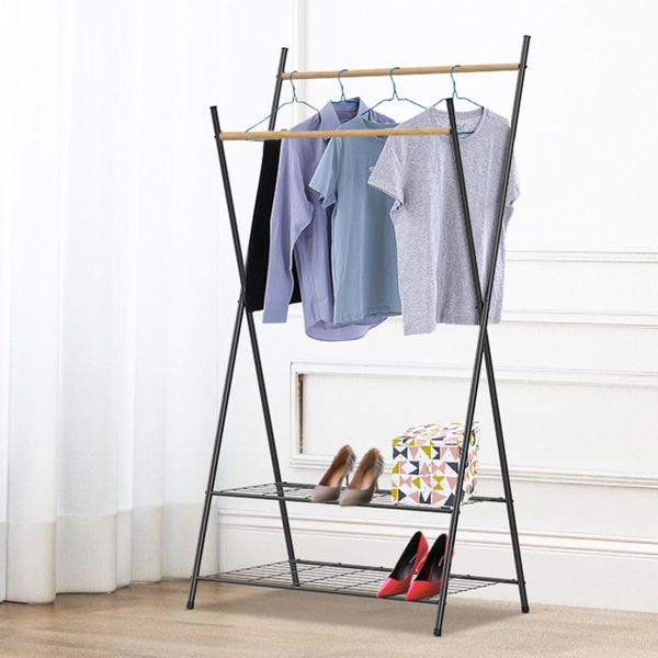 Стійка для одягу Casa Si Garment Rack Bamboo Black (CS92309W04) DAS302433 фото