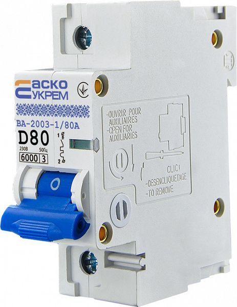 Автоматичний вимикач УКРЕМ ВА-2003 1р 80А АСКО A0010030008 фото