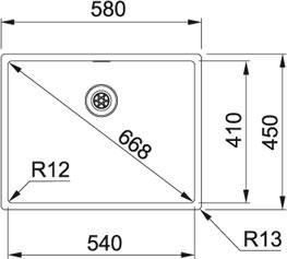 Кухонна мийка Franke Box BXX 210 / 110-54 (127.0371.513) монтаж врізний/у рівень/під стільницю - полірована 127.0371.513 фото