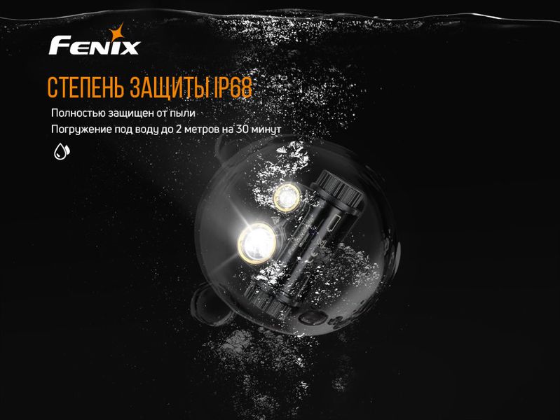 Налобний ліхтар Fenix HM65R+ліхтар ручний Fenix E01 V2.0 у подарунок HM65RE01V20 фото